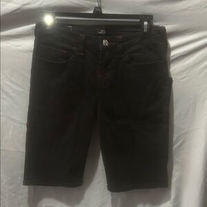 True Religion Black Shorts with Red Stitching
